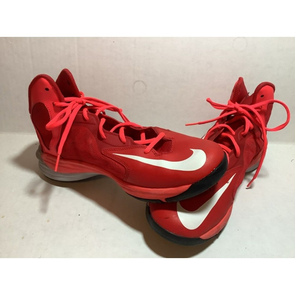 Nike Prime Hype DF Men's Red White Basketball Shoes Size 10.  US 683705-003 10.5